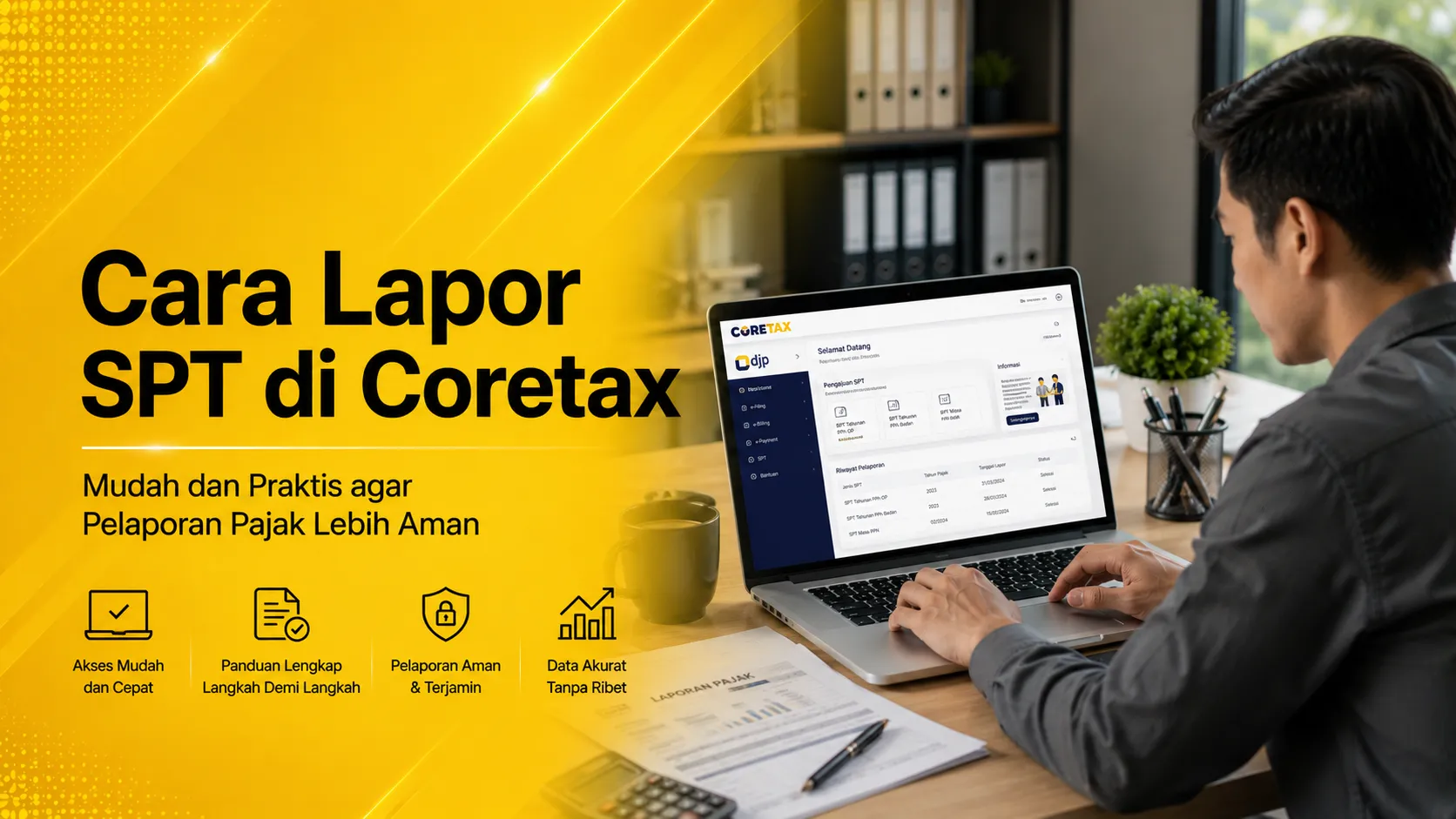 Cara Lapor SPT di Coretax melalui sistem administrasi perpajakan digital DJP